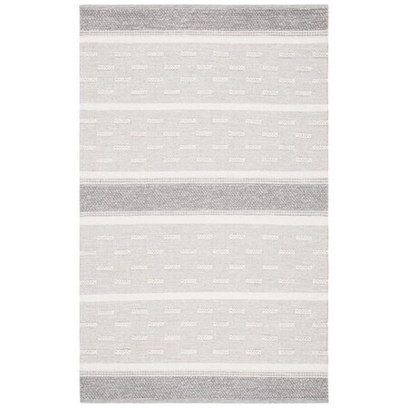 Safavieh 5 x 8 ft. Striped Kilim Contemporary Rectangle Hand Woven Rug - Ivory & Gray STK519A-5